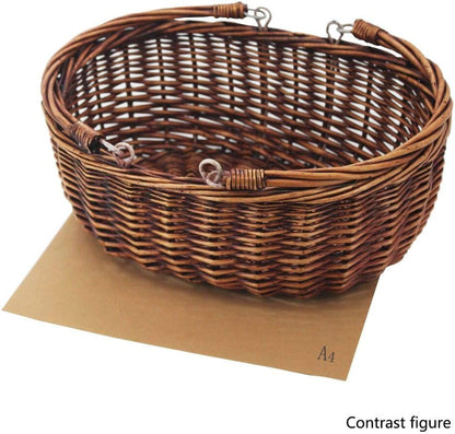 Wicker Picnic Baskets with Handles.Kingwillow. (Brown)