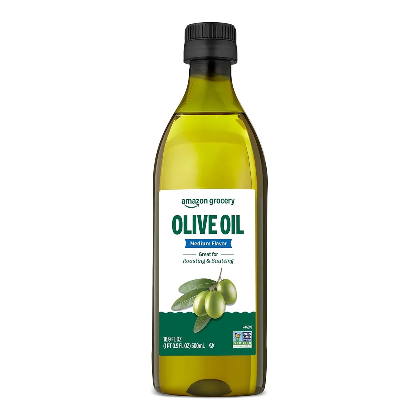 Amazon Grocery, Olive Oil, Medium Flavor 16.9 Fl Oz (Previously Amazon Fresh, Packaging May Vary)