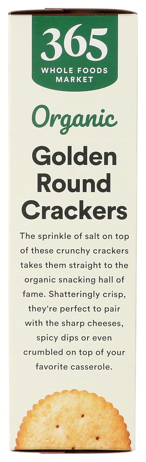 365 by Whole Foods Market, Organic Golden Round Crackers, 12 Ounce