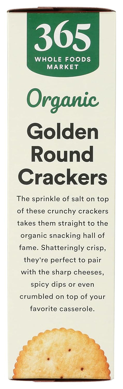 365 by Whole Foods Market, Organic Golden Round Crackers, 12 Ounce