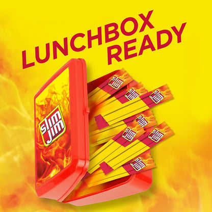 Slim Jim Smoked Meat Sticks, Original Flavor, 6g Protein Per Serving, Snack Size, Stocking Stuffer, 0.28 oz. (46 Count)