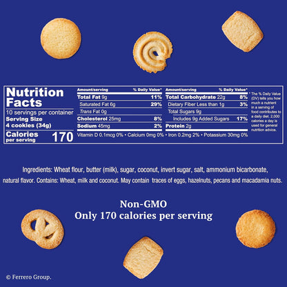 Royal Dansk Danish Butter Cookies, Premium Assorted Cookies in Gift Tin, Great for Sharing and Gifting, 12 oz