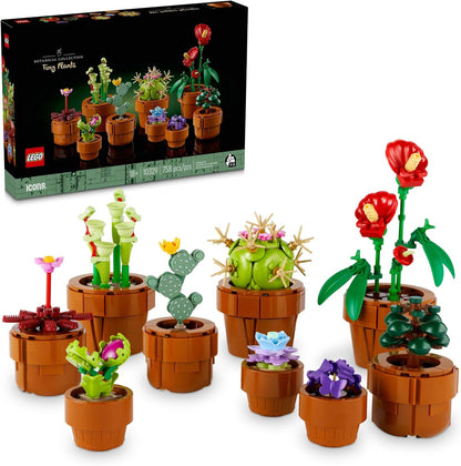 LEGO Botanicals Tiny Plants - Artificial, Fake Indoor Plant Building Set for Home, Kitchen, Desk Decoration, Adults Ages 18+ - Gift for Birthdays - 10329